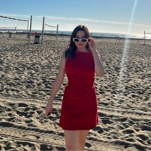 Red mini cutout dress